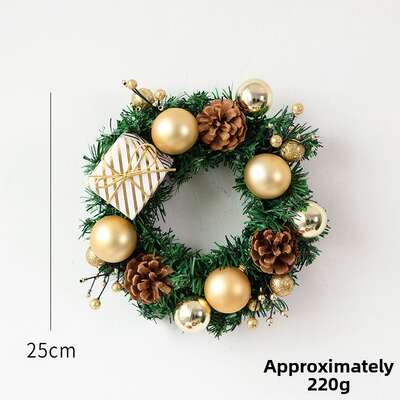 2 Christmas Wreaths & Garlands Front Door Hanging Decoration 