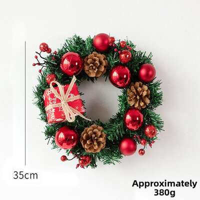 3 Christmas Wreaths & Garlands Front Door Hanging Decoration 