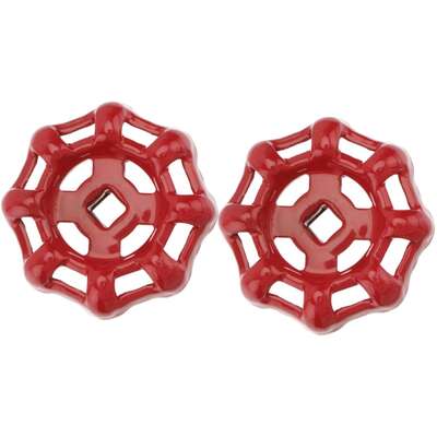 Gate Valve Handle Replacement Cast Iron Water Spigot Shutoff Knob Red 2 Pack