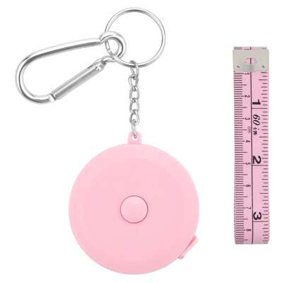 Measuring Tape Body Soft Fabric Tape 72 Inch 1.8m Retractable Dual Sided Pink 2 Pack