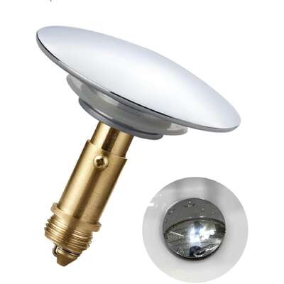 Sink Pop Up Plug Drain Valve Brass Universal Lid With Spring Motion 66mm