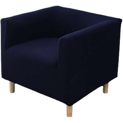 Stretch Small Single Sofa Slipcover Reusable Armchair Club Chair Furniture Protector Navy Blue