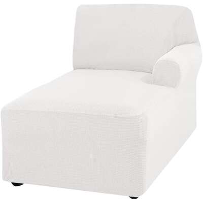L-Shape Sofa Chaise Lounge Cover Thick Stretch Couch Protector White Right