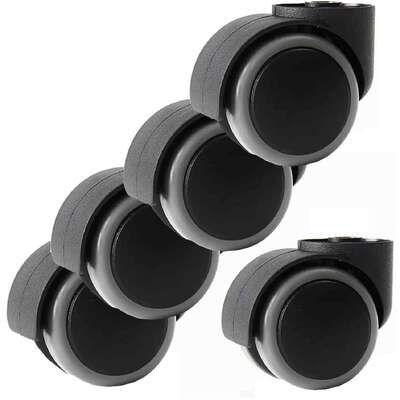 Office Chair Casters Wheels Set of 5 Universal Swivel Rodless Silent Metal