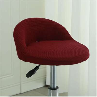 Round Bar Stool Slipcovers Low Back Anti-Slip Chair Covers with Elastic Band 4PCS