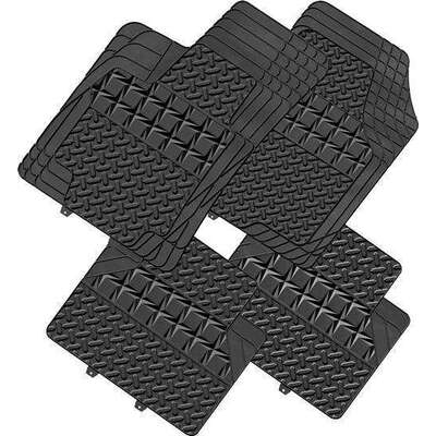 4-Piece Car Mat - Black [Rubber]