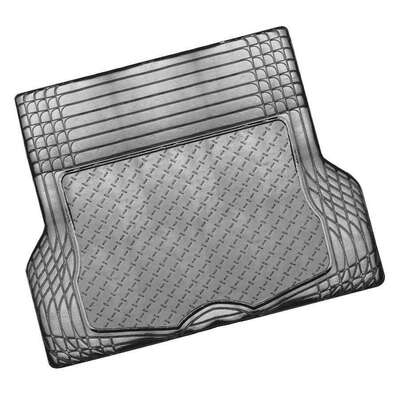 Aluminium Look 1-Piece Boot Mat - Carbon [Rubber/Aluminium Look]