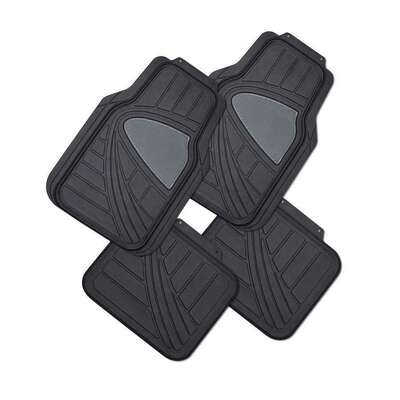 4-Pcs Car Mat - Black [Rubber]