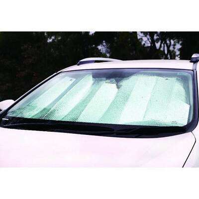 Premium Sun Shade - X-Large [150Cm X 80Cm] - White/Silver