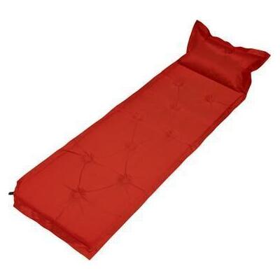 9-Points Self-Inflatable Polyester Air Mattress With Pillow - Red