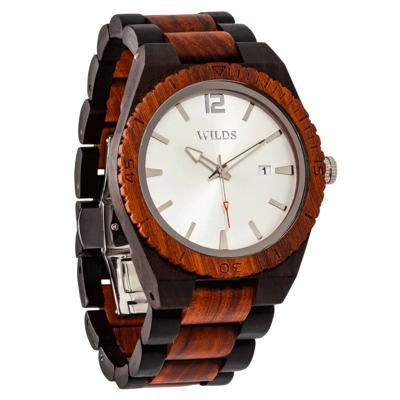 Men Ebony & Rose Wooden Watch