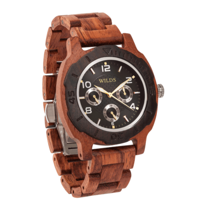 Men Multi-Function Kosso Wooden Watch