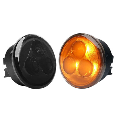 Pair LED Turn Signal Light Smoke Lens for Jeep Wrangler