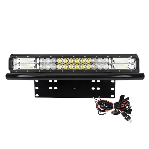 20inch LED Light Bar Osram Spot Flood combo Plus Number Plate Frame Offroad 4WD