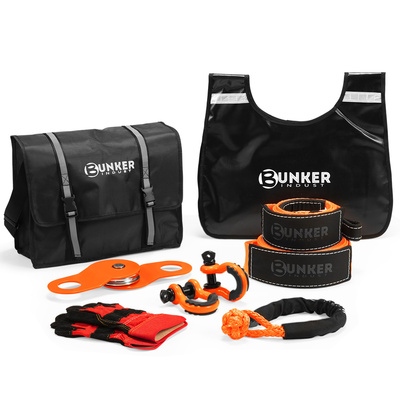 9PCS BUNKER INDUST 4WD Complete Recovery Kit