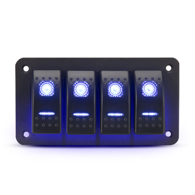 4 Gang Rocker Switch Panel 12V 24V