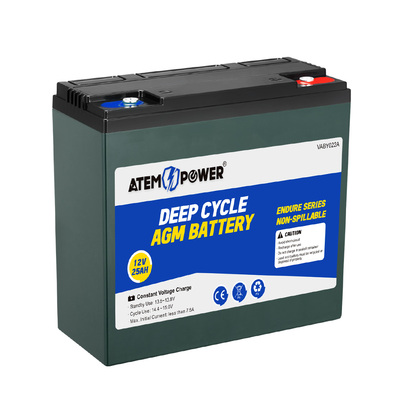 ATEM POWER 12V 25Ah AGM Battery