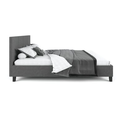 Highly flexible wooden Bed Frame - Charcoal Double