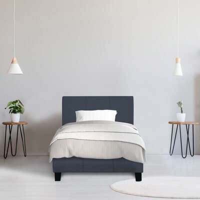 Milano Sienna Luxury Bed Frame Base And Headboard Solid Wood Padded