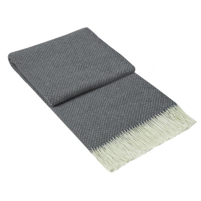 Chiswick Throw - Merino Wool/Cashmere - Grey