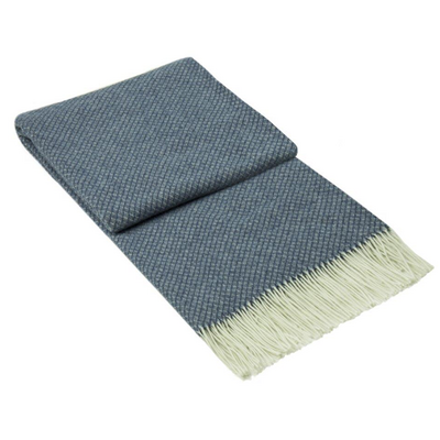 Chiswick Throw - Merino Wool/Cashmere - Navy