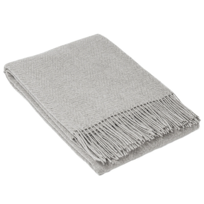 Hampton Throw - Merino Wool Blend - Silver