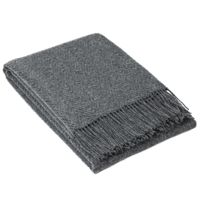 Hampton Throw - Merino Wool Blend - Slate