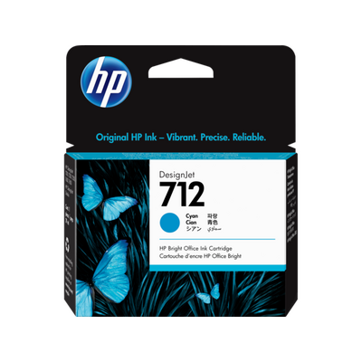 Hp 712 29Ml Cyan Designjet Ink Cartridge For T230/T250/T650/Studio