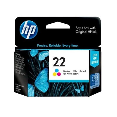 Hp 22 Tri-Colour Ink 165 Page Yield For D23Xx D24Xx 3930 & 3940