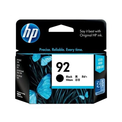 Hp 92 Black Ink 220 Page Yield For Dj 5440 Psc 7850 & 1510