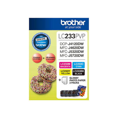 LC233 Photo Value Pack - 1x Black 1x Cyan 1x Magenta 1XYellow