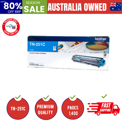 TN-251C Colour Laser Toner - Cyan, 1,400 Pages