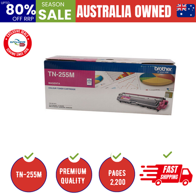 TN-255M Colour Laser Toner - Magenta High Yield-  2,200 Pages