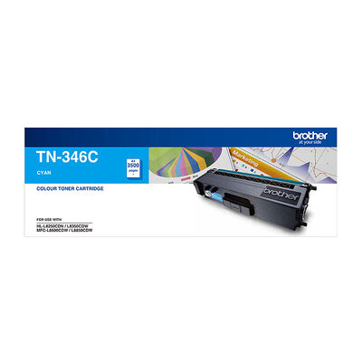 TN-346C Colour Laser Toner - High Yield Cyan - 3500 Pages