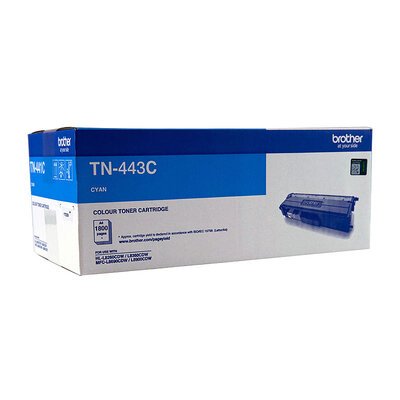 TN-443C Colour Laser Toner - High Yield Cyan 4,000 Pages