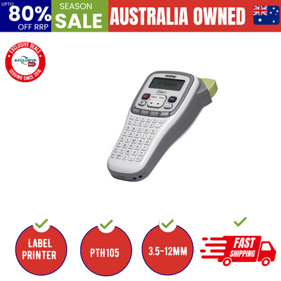 PTH105 Accent Labeller Handheld, White/Grey 3.5-12MM