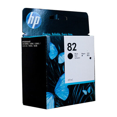 Hp #82 Black Ink Cartridge Ch565A