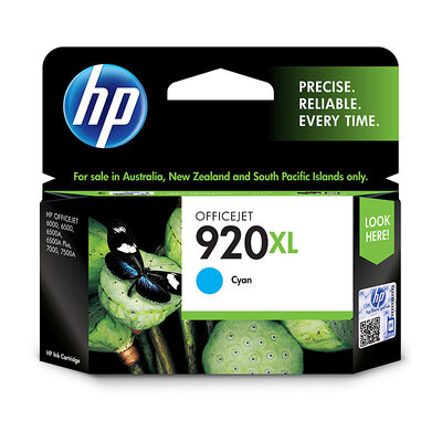 Hp 920Xl Cyan Ink Cartridge Suits Office Jet 6500, Wireless