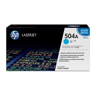Hp #504A Cyan Toner Ce251A