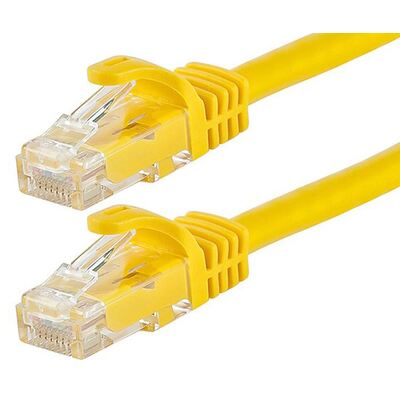 CAT6 Cable 25cm/0.25m - Yellow Color Premium RJ45 Ethernet Network LAN UTP Patch Cord 26AWG-CCA PVC Jacket