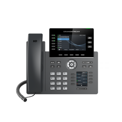 6 Line Ip Phone: Hd Audio, Colour Screen, Bluetooth+Wifi, Powerable Via Poe
