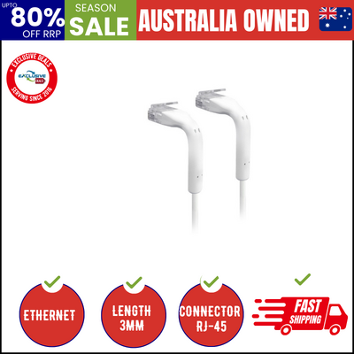 Ubiquiti Patch Cable With Both End Bendable Rj45 0.22M - White