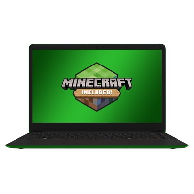 Leader Companion 402 - Minecraft Edition - 14' HD, Intel J4105, 4Gb ram, 64GB storage, Windows 10 S, Green chassis & WASD keys, Office 365 personal