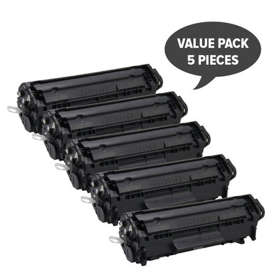 Hp Compatible Q2612A #12A Cart-303 Premium Generic Toner (Set Of 5)