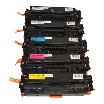 Hp Compatible Ce410X #305X Series Premium Generic Laser Toner Cartridge Plus Extra Black Set (5 Cartridges)