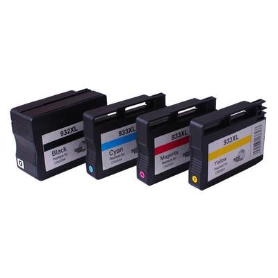 Hp Compatible 932Xl 933Xl Remanufactured Inkjet Cartridge Set 4 Cartridges
