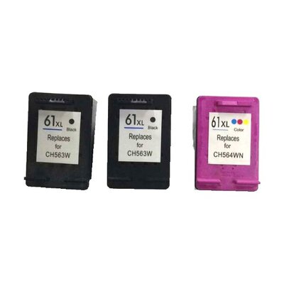 Hp Compatible Remanufactured Value Pack (2 X Hp 61Xl Black & 1 X Hp 61Xl Color) New Chip