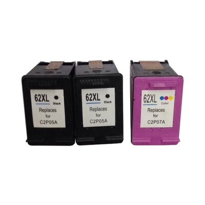 Hp Compatible Remanufactured Value Pack (2 X Hp62Xl Black & 1 X Hp62Xl Color)
