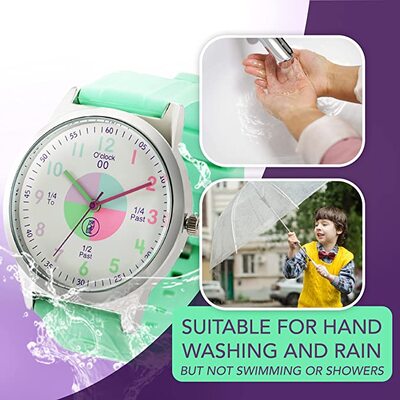 Analog Watches for Kids (Great for Boys and Girls Ages 5-15) - Light Green