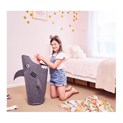 Baby Shark Laundry Basket for Kids for bedroom /bathroom - Grey